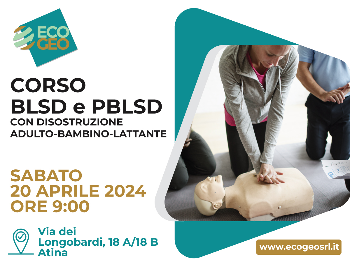 Corso BLSD e PBLSD - sabato 20 aprile 2024 ore 9:00