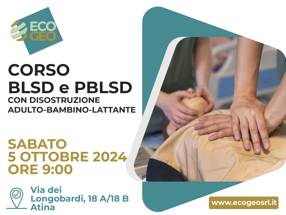 Corso BLSD e PBLSD - sabato 5 ottobre 2024 ore 9:00