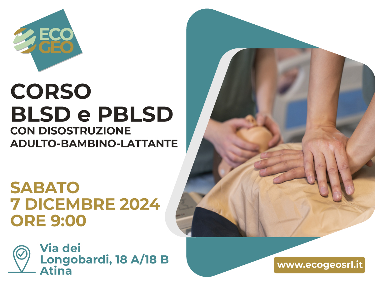 Corso BLSD e PBLSD - sabato 5 ottobre 2024 ore 9:00