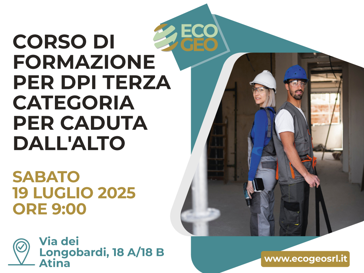 Corso di formazione per DPI terza categoria per caduta dall'alto