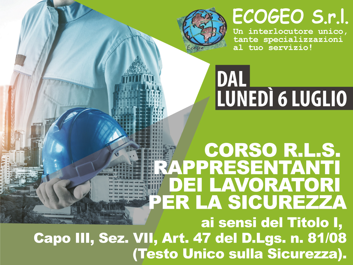 CORSO R.L.S. RAPPRESENTANTI DEI LAVORATORI PER LA SICUREZZA